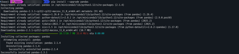 pip install --upgrade